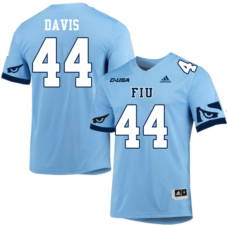 #44 Keegan Davis FIU Jersey,Florida International University Panthers Football Jersey-Light Blue